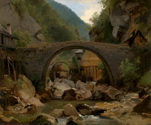 Arroyo de montaña en Auvernia de Pierre Etienne Theodore Rousseau