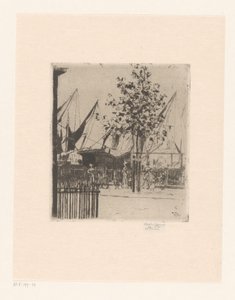 Escena callejera con figuras cerca de un puerto
La esquina de Luna Street, Chelsea Embankment de Théodore Roussel (signed by artist)