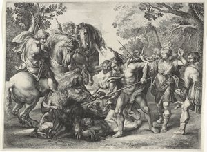 A la caza del jabalí de Calidón de Théodorus van Kessel