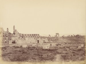 Vista General de Karnak incluyendo el Paseo Cubierto de Tothmes III de Théodule Devéria
