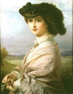 Una dama en un paisaje de Thomas Francis Dicksee