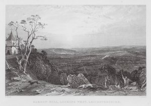 Bardon Hill, mirando al oeste, Leicestershire de Thomas (after) Allom