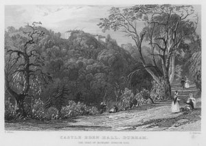 Castillo Eden Hall, Durham, la residencia de Rowland Burdon de Thomas (after) Allom