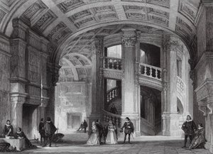 Castillo de Chambord, cerca de Blois (grabado) de Thomas (after) Allom
