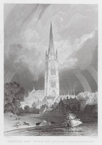 Iglesia y Ciudad de Louth, Lincolnshire de Thomas (after) Allom