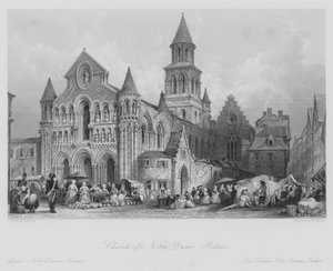 Iglesia de Notre Dame, Poitiers (grabado)