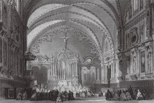 Iglesia de St Tour, Toulouse (grabado) de Thomas (after) Allom