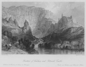 Fuente de Vaucluse y Castillo de Petrarca de Thomas (after) Allom