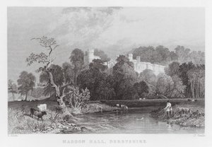 Haddon Hall, Derbyshire (grabado) de Thomas (after) Allom