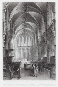 Interior de la Catedral de Southwell, Nottinghamshire de Thomas (after) Allom