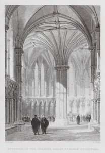 Interior de la Sala Capitular, Catedral de Lincoln (grabado) de Thomas (after) Allom