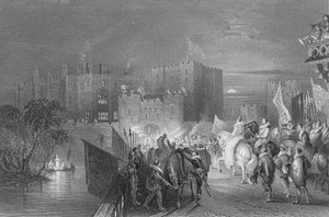 Castillo de Kenilworth (grabado) de Thomas (after) Allom