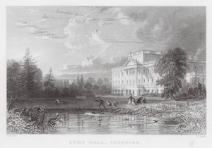 Lyme Hall, Cheshire (grabado) de Thomas (after) Allom