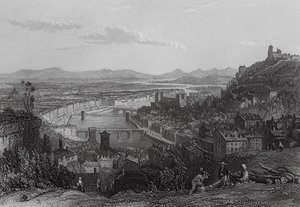 Lyon, de La Croix Rousse (grabado) de Thomas (after) Allom