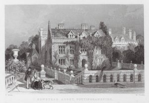 Abadía de Newstead, Nottinghamshire de Thomas (after) Allom