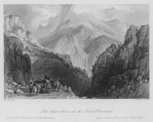 Paso entre Voiron y la Grande-Chartreuse de Thomas (after) Allom