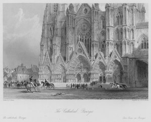 La Catedral, Bourges (grabado) de Thomas (after) Allom