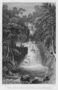 La cascada superior en Rydal, Westmorland de Thomas (after) Allom