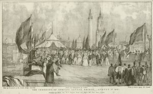 La ceremonia de apertura del Puente de Londres de Thomas (after) Allom