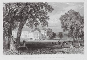 Abadía de Welbeck, Nottinghamshire de Thomas (after) Allom