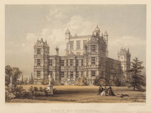 Wollaton Hall, Nottinghamshire (aguatinta) de Thomas (after) Allom