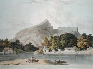 La Roca de Trichinopoly, tomada en el río Cauvery, lámina 45 de 