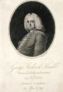 George Frederick Handel (1685-1759) grabado por W. Chapman (grabado) de Thomas (after) Hudson