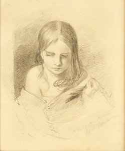 Un boceto de la naturaleza, se dice que es Ines Fletcher de Thomas (after) Lawrence