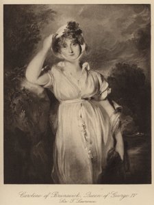 Carolina de Brunswick, Reina del Rey Jorge IV (grabado) de Thomas (after) Lawrence