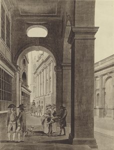 El Banco de Inglaterra desde la Arcada del Royal Exchange de Thomas (after) Malton