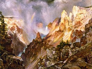 El Cañón de Yellowstone de Thomas (after) Moran