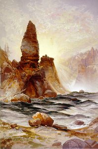 La Torre de Tower Falls, Yellowstone". de Thomas (after) Moran