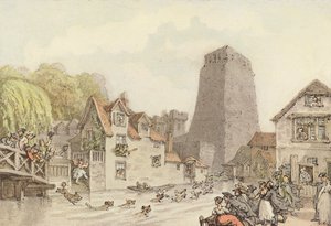 A Duck Hunt (litografia en color) de Thomas (after) Rowlandson