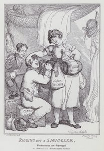 Equipando a un contrabandista de Thomas (after) Rowlandson
