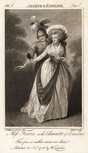 Miss Elizabeth Farren en el personaje de Emeline en Arthur y Emeline de John Dryden de Thomas (after) Stothard