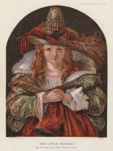 Le Chapeau de Brigand (litografía en color) de Thomas (after) Uwins