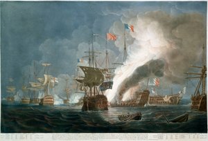 La batalla del Nilo de Thomas (after) Whitcombe