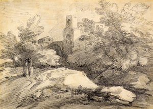Paisaje de Thomas (attr. to) Gainsborough
