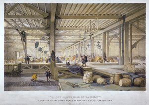 Mercancías transportadas por ferrocarril, siglo XIX de Thomas Allom