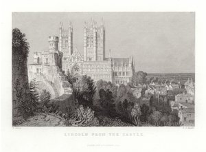 Lincoln desde el Castillo de Thomas Allom