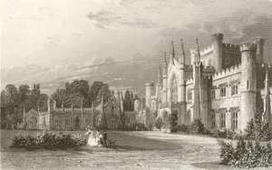 Vista sur del Castillo Lowther de Thomas Allom