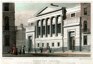 Capilla de Finsbury, Ciudad de Londres, 1827
