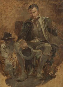 Estudio de un leñador (óleo sobre lienzo) de Thomas Barker of Bath