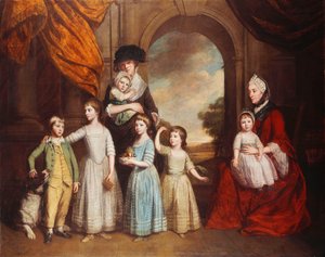 Retrato de grupo de los niños Craven, 1776 de Thomas Beach