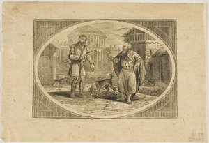 Fábula: Un hombre mordido por un perro de Thomas Bewick
