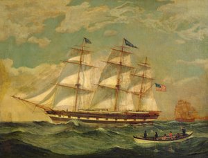 Barco Houqua de Thomas Birch