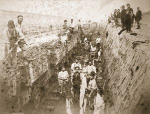 Navvies ingleses y el caballo de hierro de Thomas Birtles