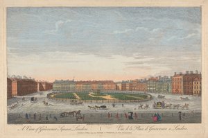 Vista de Grosvenor Square, Londres de Thomas Bowles