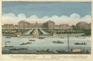 Vista del Hospital Real en Chelsea y la Rotonda en los Jardines de Ranelaigh, pub. por Robert Sayer, 1751 de Thomas Bowles