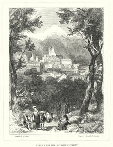 Turín, desde el Convento de los Capuchinos (grabado) de Thomas Brabazon Aylmer